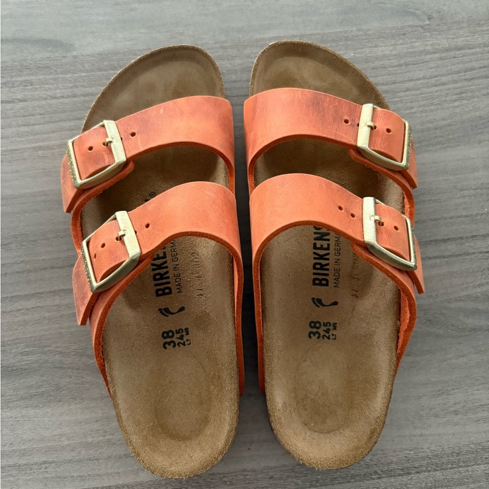 Birkenstock Double Strap Sandals in Orange
